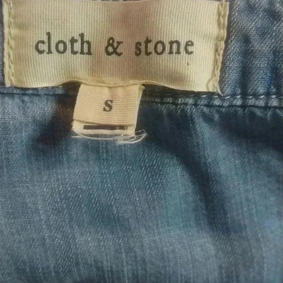 Cloth & Stone Blue Ombre Tencel Popover Western Shirt - Picture 7 of 7